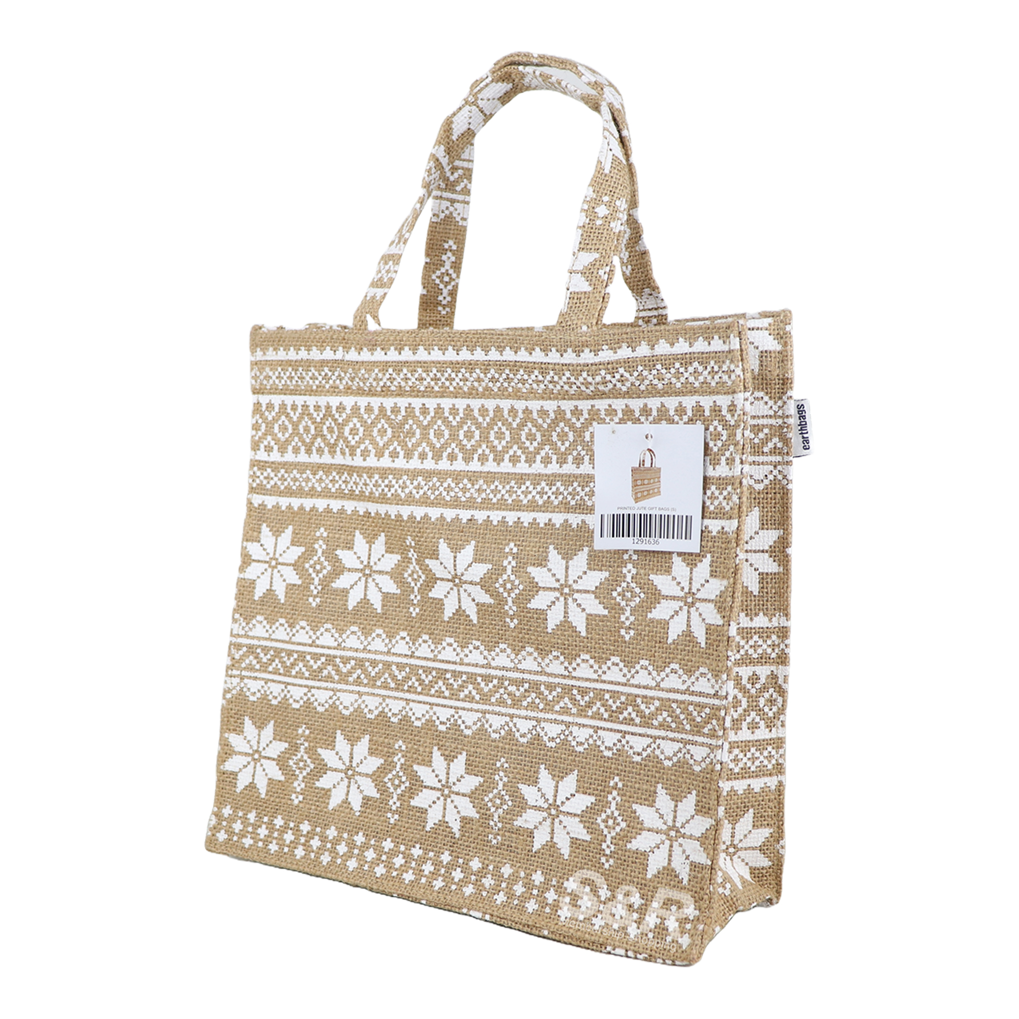 Earthbags Printed Jute Gift Bag Small 1pc Earthbags Printed Jute Gift Bag Small 1pc
